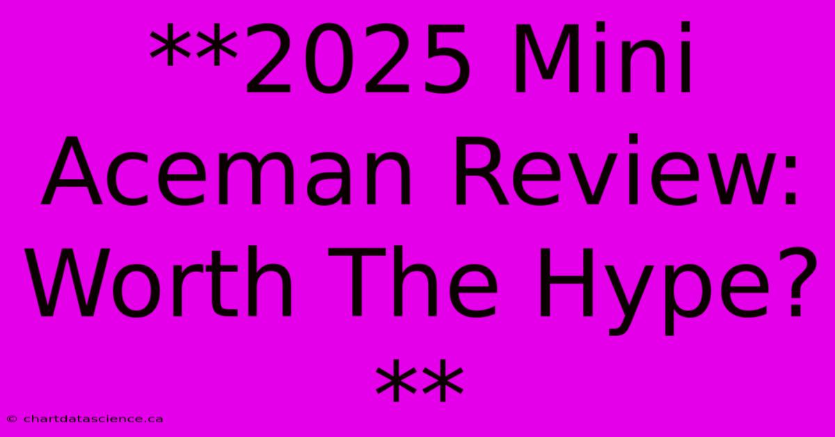 **2025 Mini Aceman Review: Worth The Hype?**