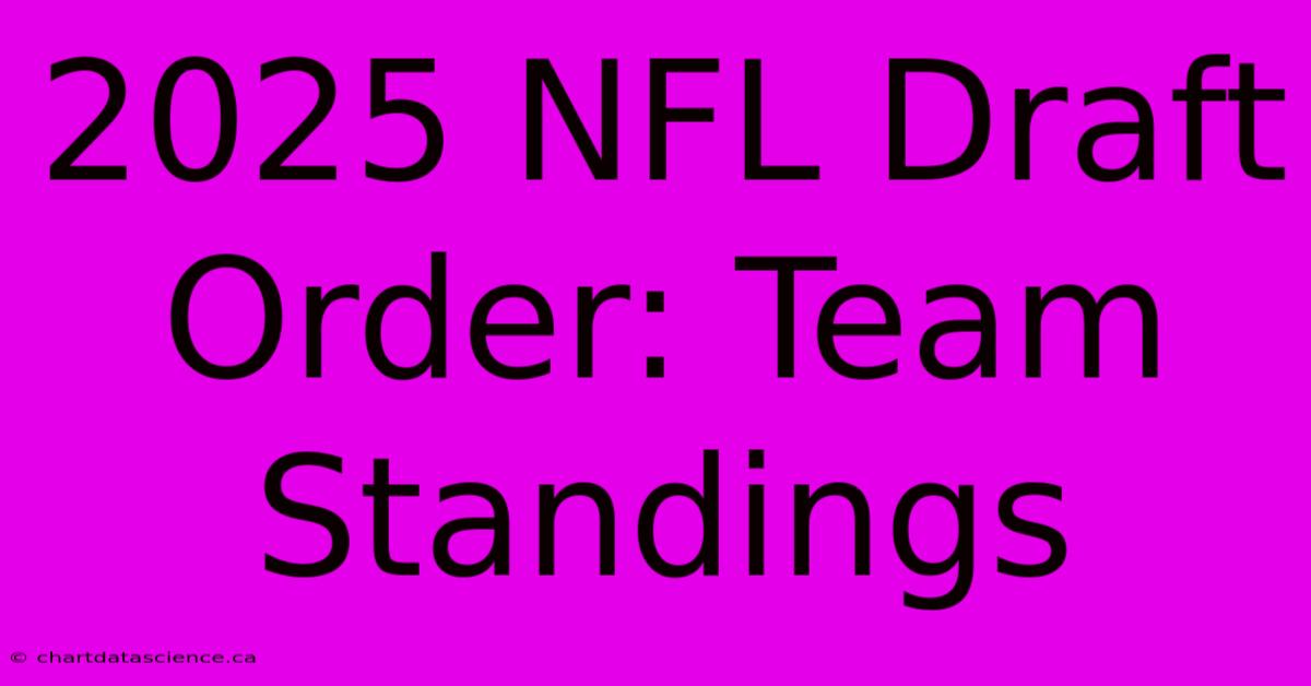 2025 NFL Draft Order: Team Standings