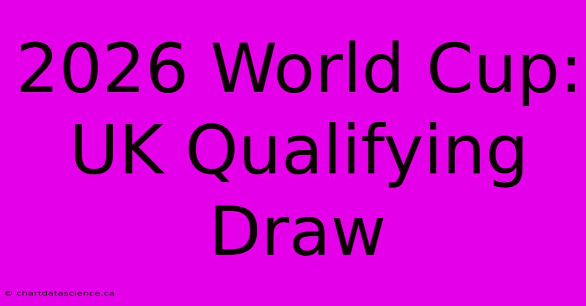 2026 World Cup: UK Qualifying Draw