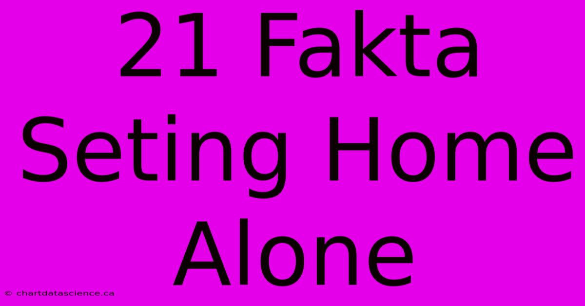 21 Fakta Seting Home Alone