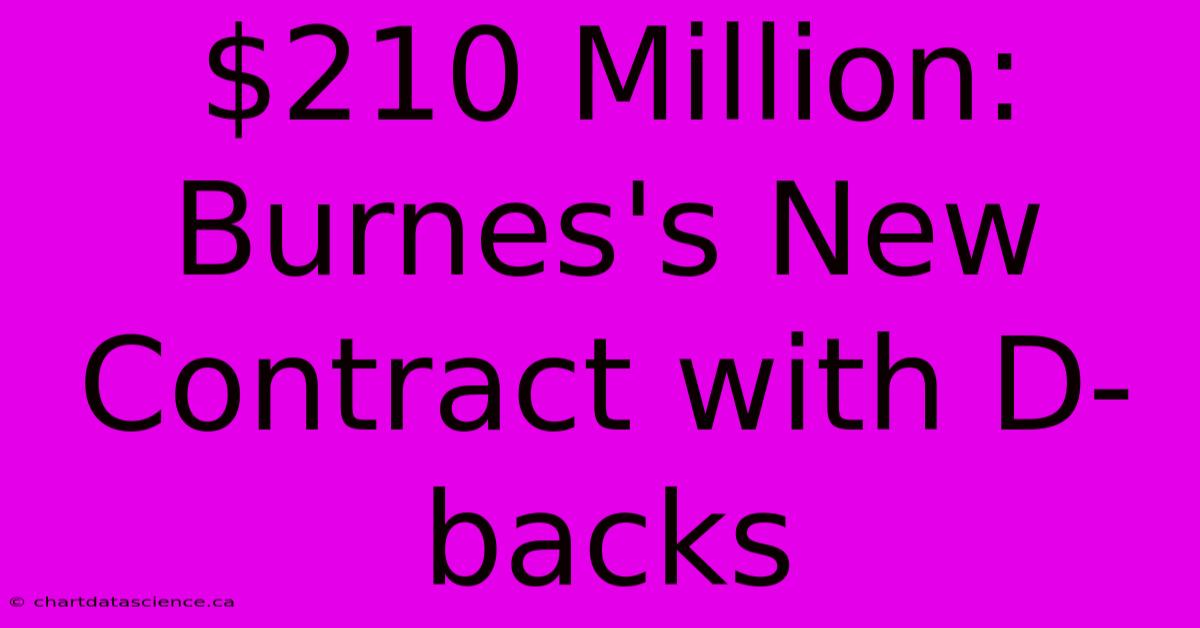 $210 Million: Burnes's New Contract With D-backs