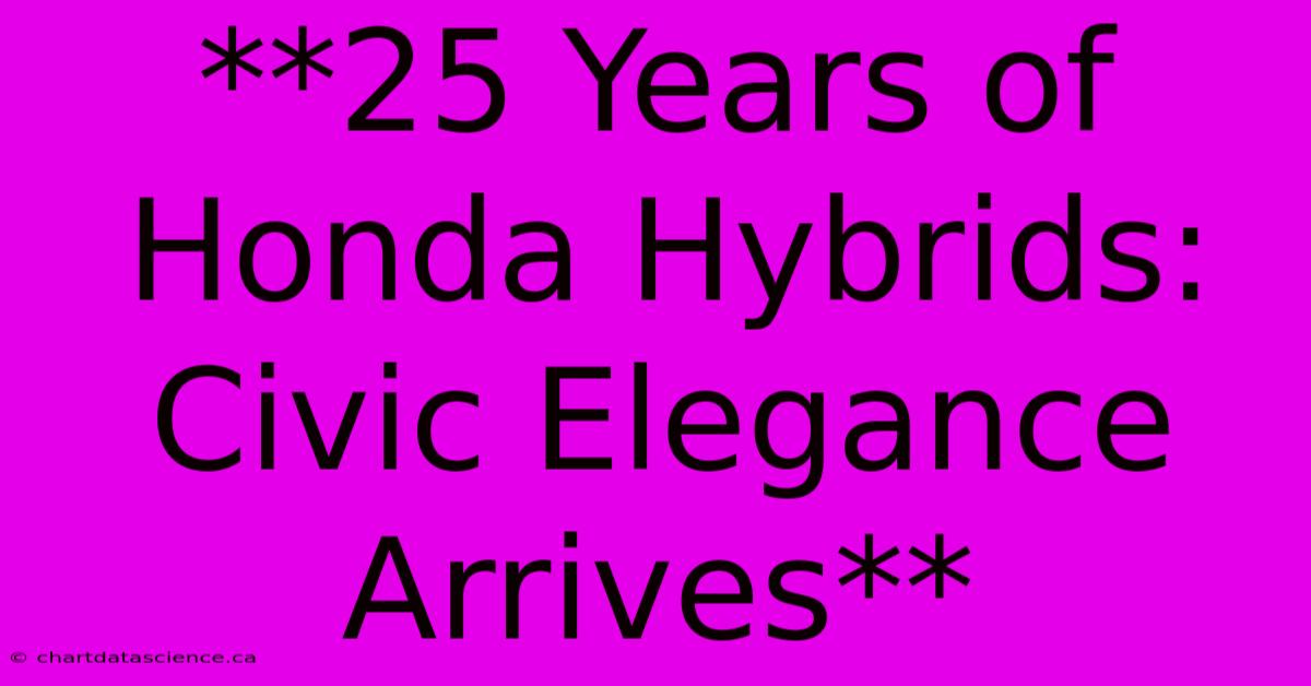 **25 Years Of Honda Hybrids:  Civic Elegance Arrives**