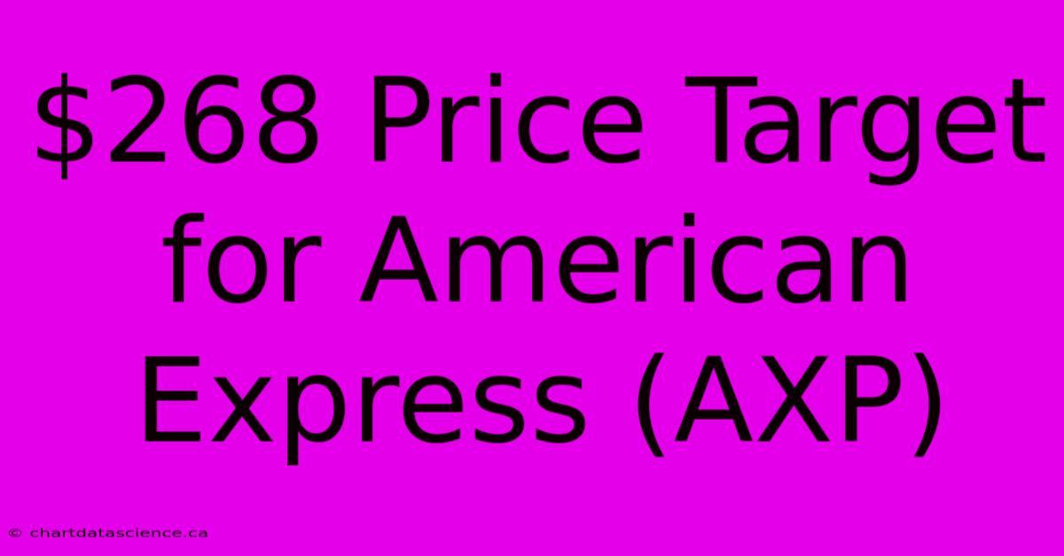 $268 Price Target For American Express (AXP) 