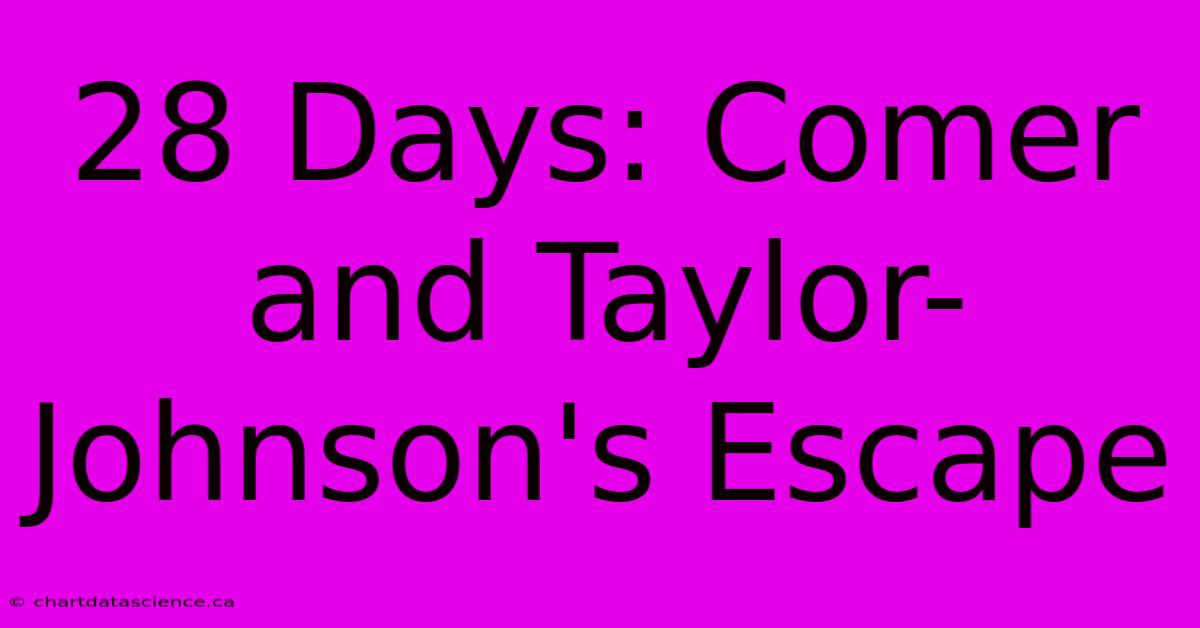 28 Days: Comer And Taylor-Johnson's Escape