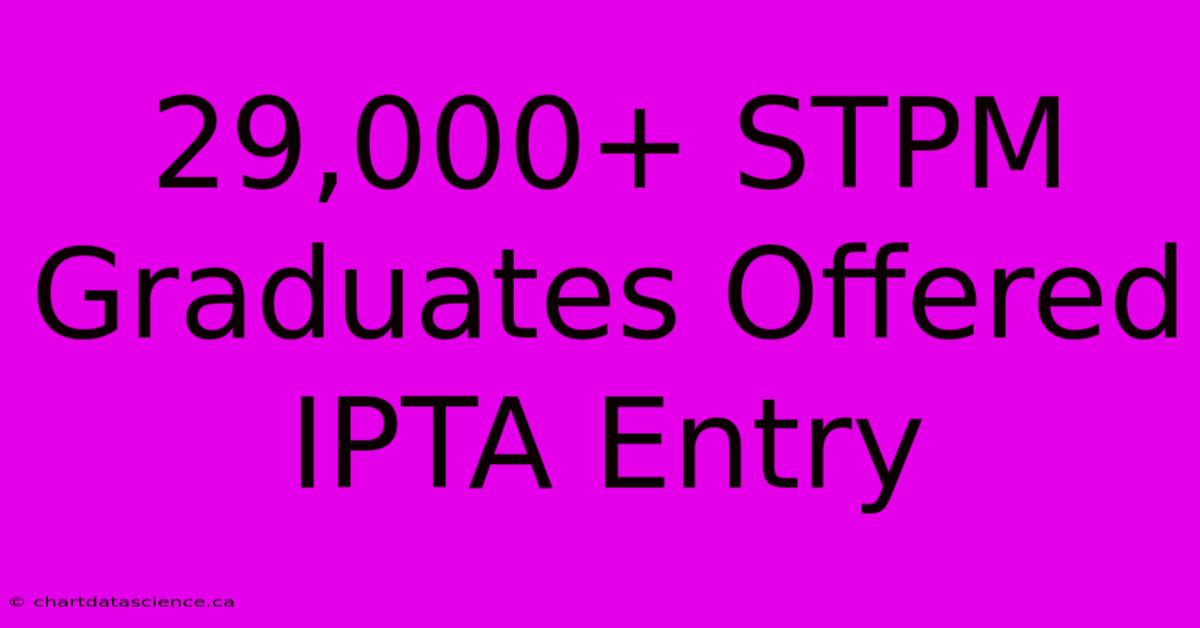 29,000+ STPM Graduates Offered IPTA Entry