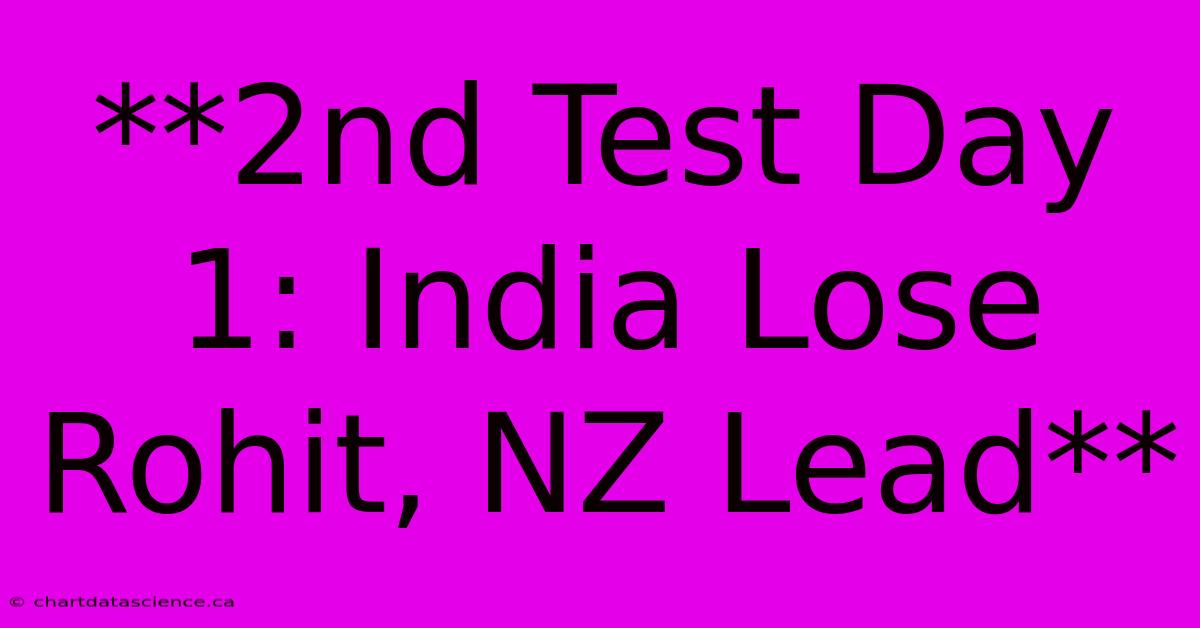 **2nd Test Day 1: India Lose Rohit, NZ Lead**