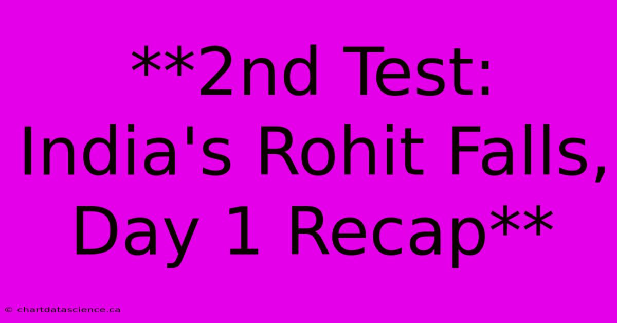 **2nd Test: India's Rohit Falls, Day 1 Recap** 