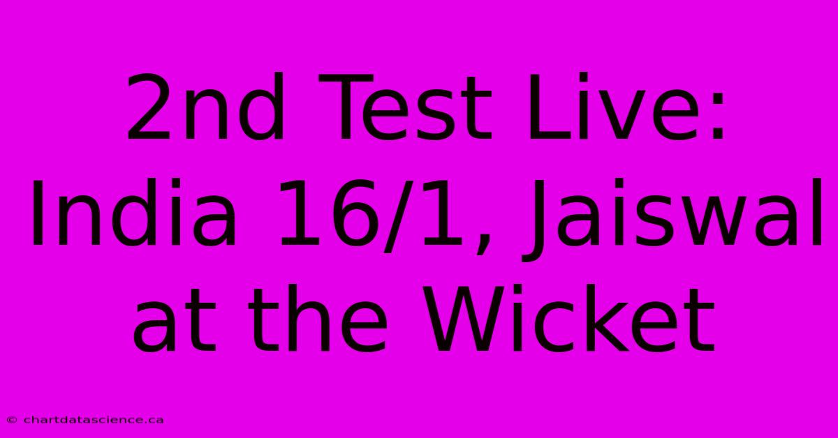 2nd Test Live: India 16/1, Jaiswal At The Wicket