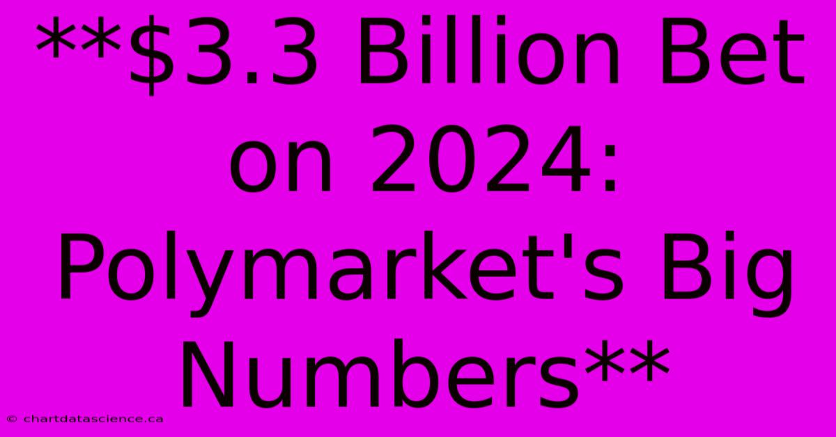 **$3.3 Billion Bet On 2024: Polymarket's Big Numbers**