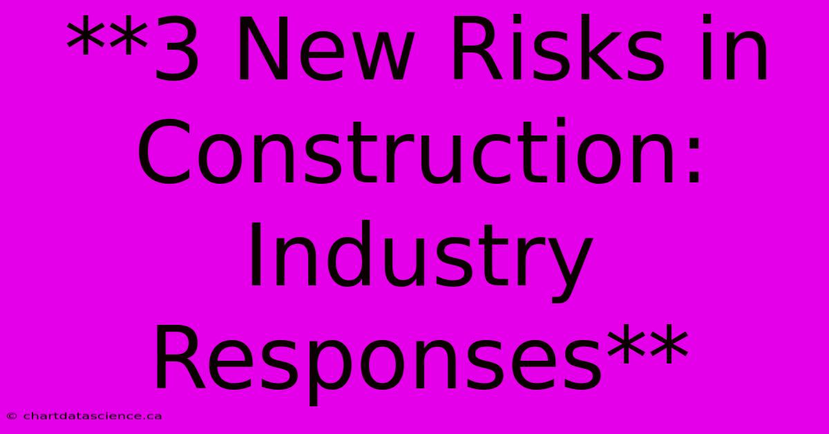 **3 New Risks In Construction: Industry Responses** 