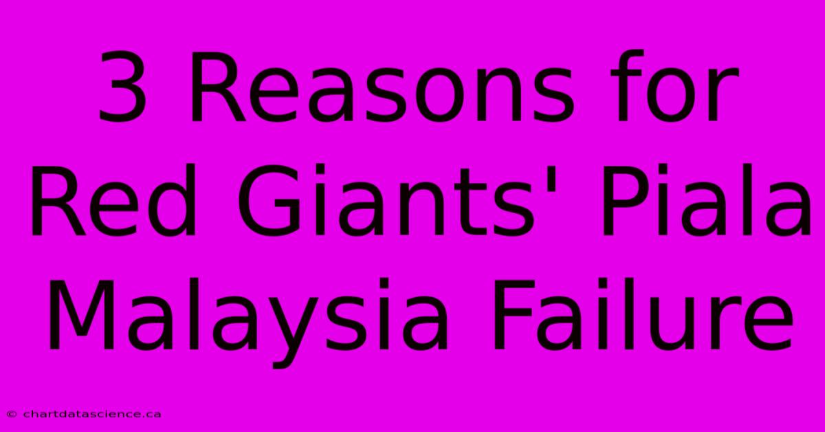 3 Reasons For Red Giants' Piala Malaysia Failure