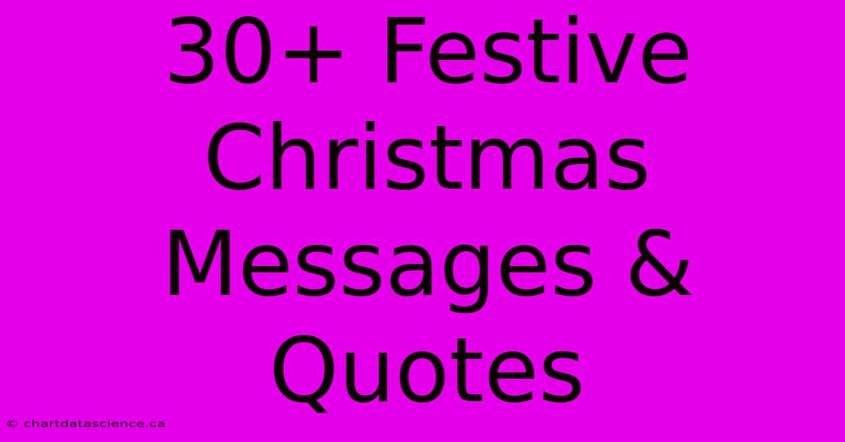 30+ Festive Christmas Messages & Quotes