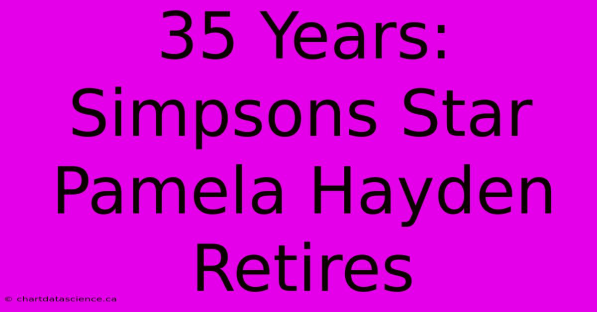 35 Years: Simpsons Star Pamela Hayden Retires