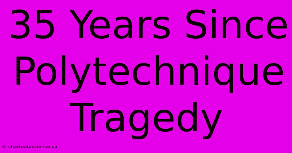 35 Years Since Polytechnique Tragedy