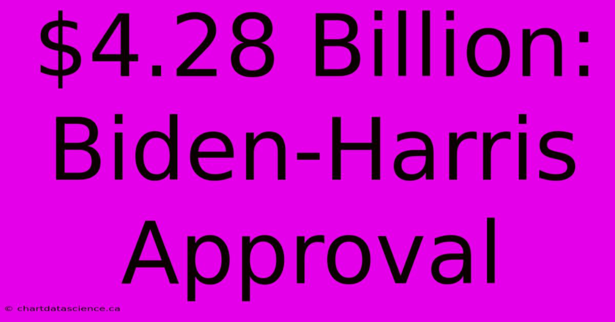 $4.28 Billion: Biden-Harris Approval