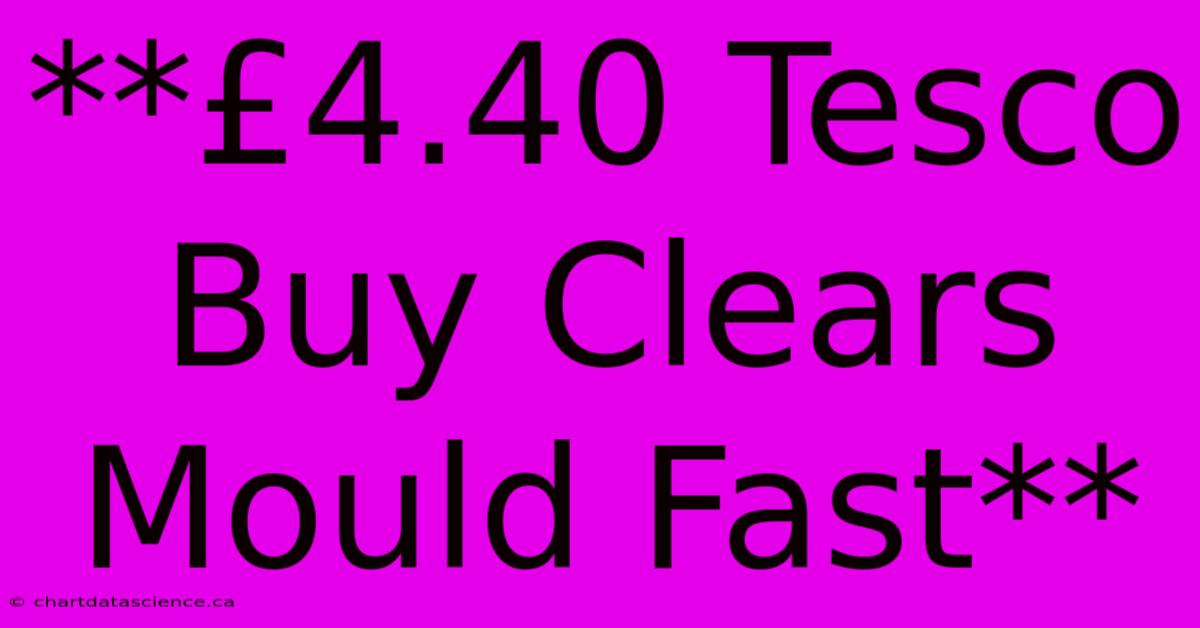 **£4.40 Tesco Buy Clears Mould Fast**