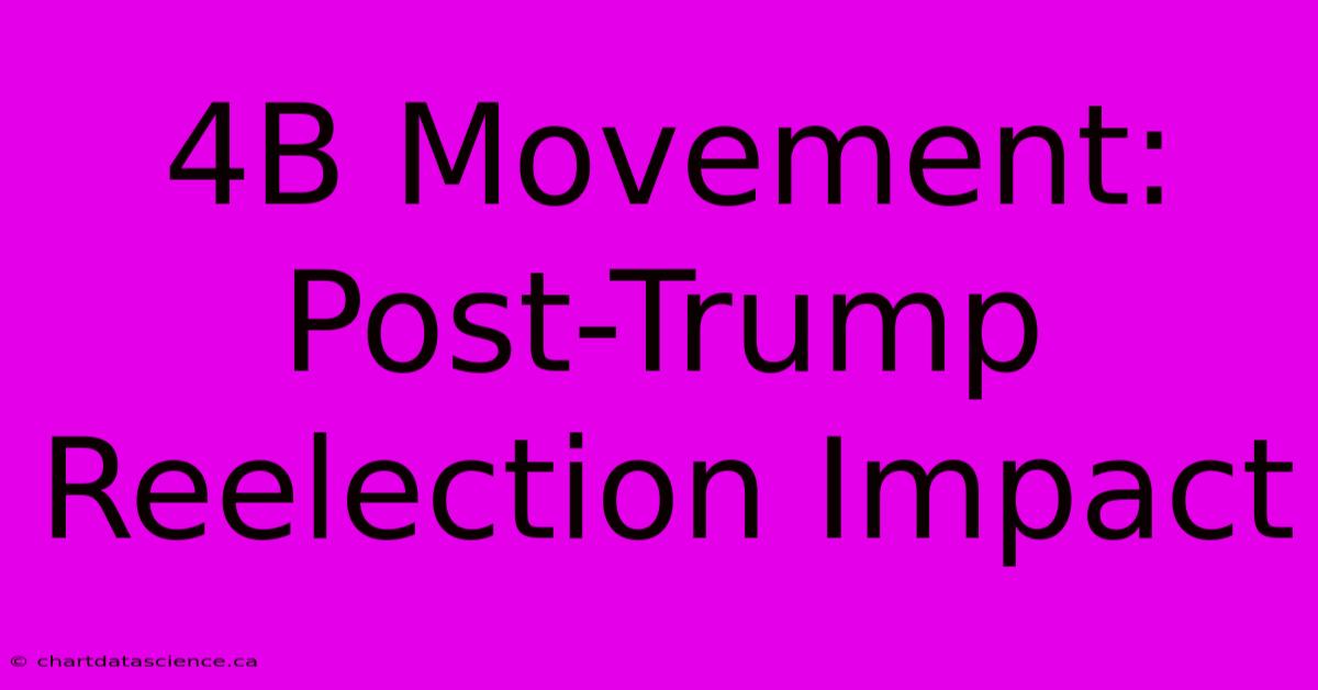 4B Movement: Post-Trump Reelection Impact