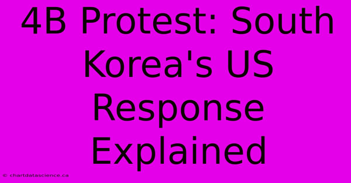 4B Protest: South Korea's US Response Explained