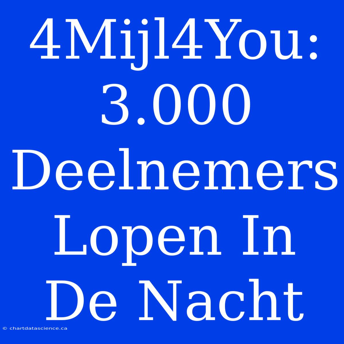 4Mijl4You: 3.000 Deelnemers Lopen In De Nacht