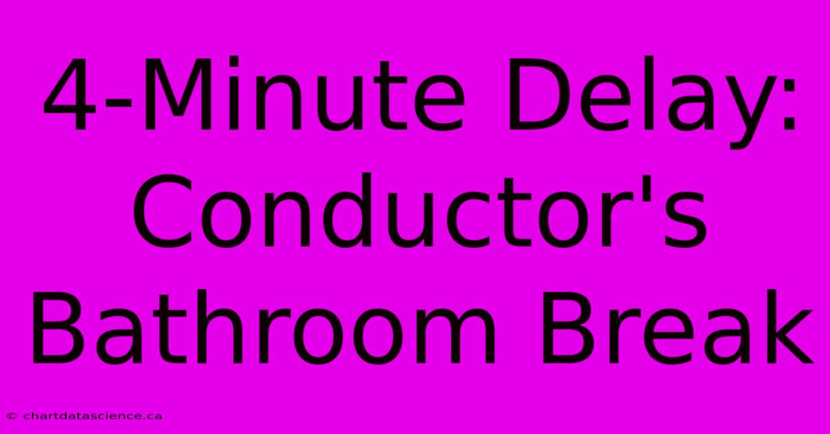 4-Minute Delay: Conductor's Bathroom Break