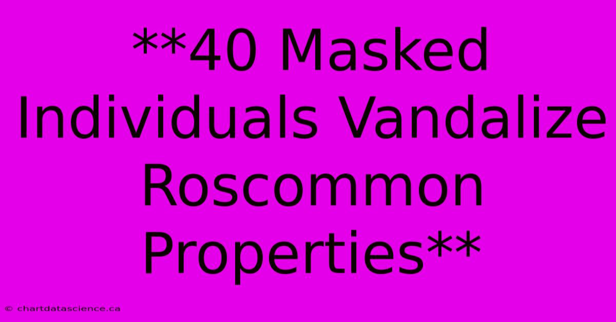 **40 Masked Individuals Vandalize Roscommon Properties**