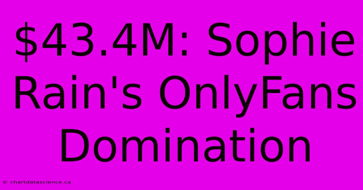 $43.4M: Sophie Rain's OnlyFans Domination