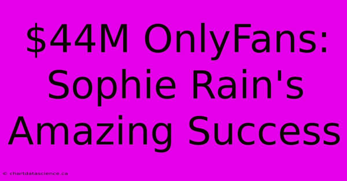 $44M OnlyFans: Sophie Rain's Amazing Success