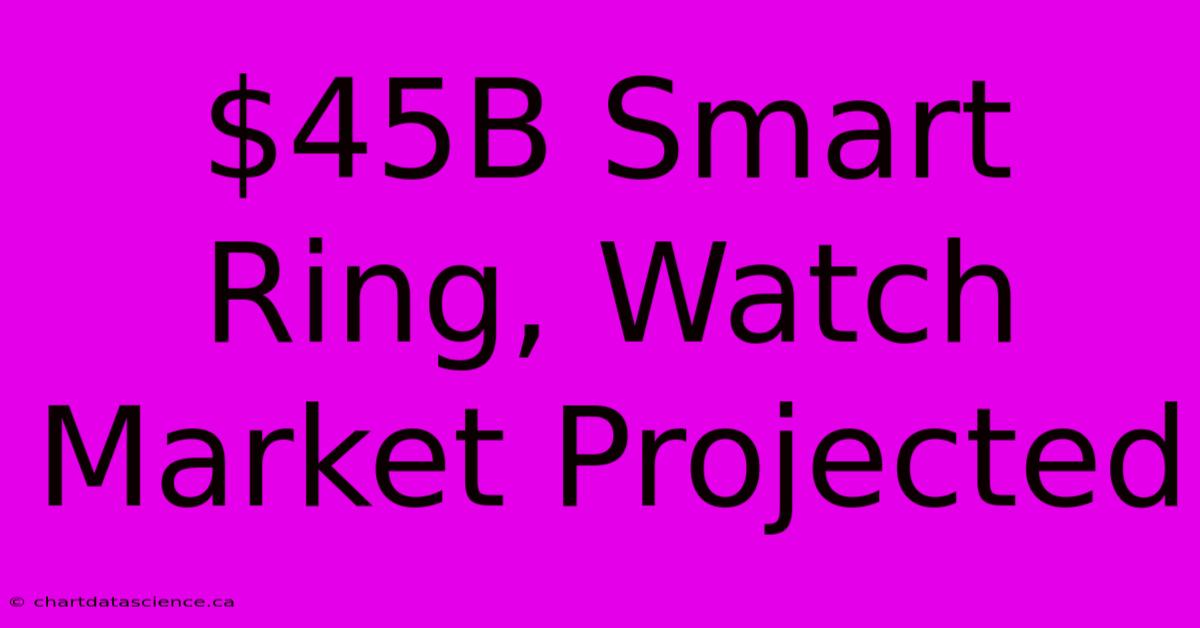 $45B Smart Ring, Watch Market Projected