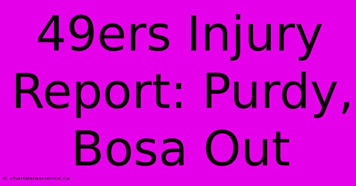 49ers Injury Report: Purdy, Bosa Out