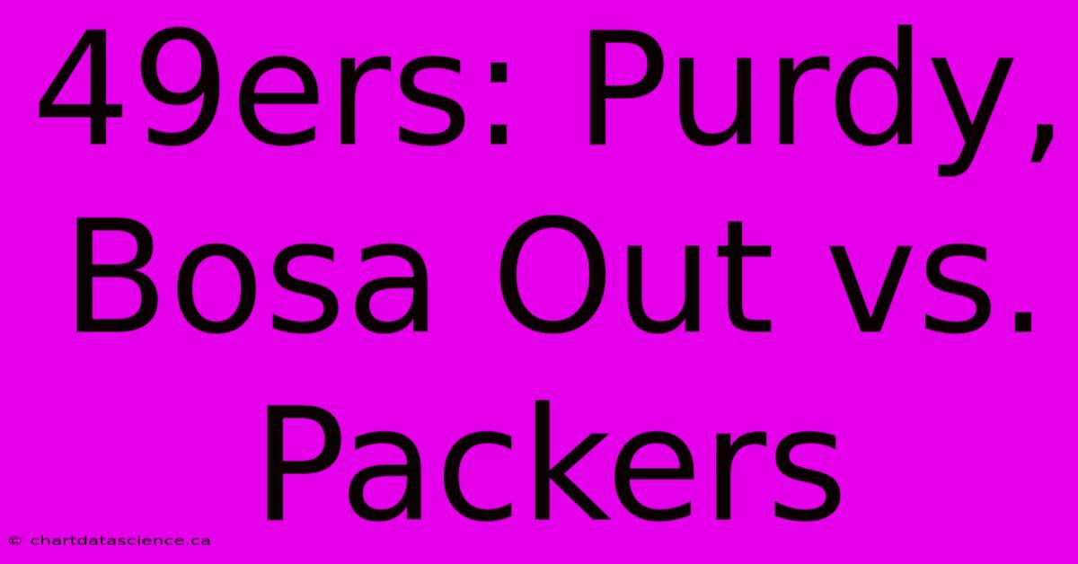 49ers: Purdy, Bosa Out Vs. Packers