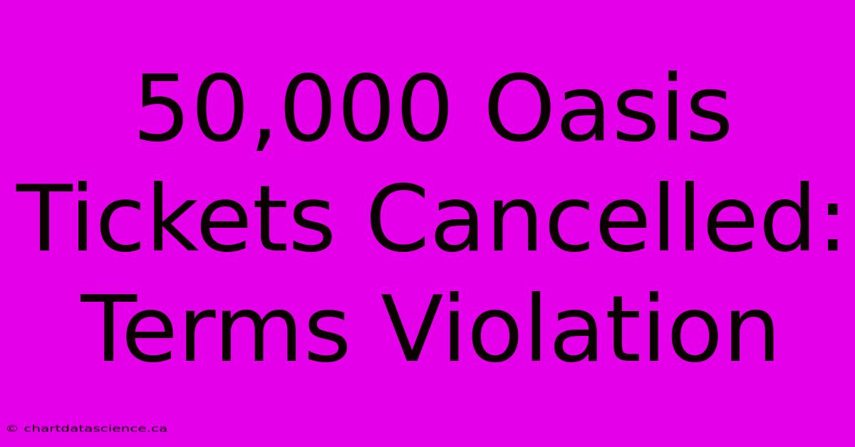 50,000 Oasis Tickets Cancelled: Terms Violation