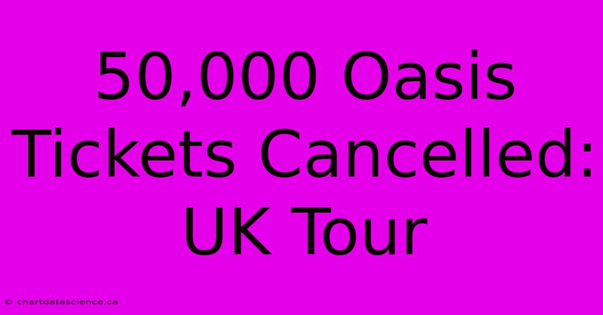 50,000 Oasis Tickets Cancelled: UK Tour 