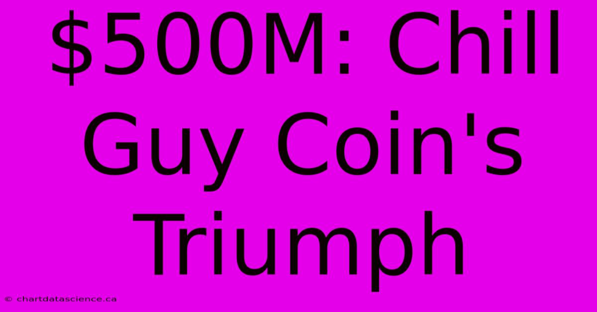 $500M: Chill Guy Coin's Triumph