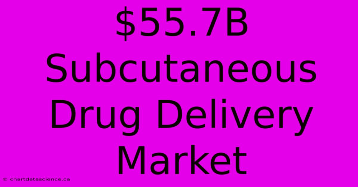 $55.7B Subcutaneous Drug Delivery Market