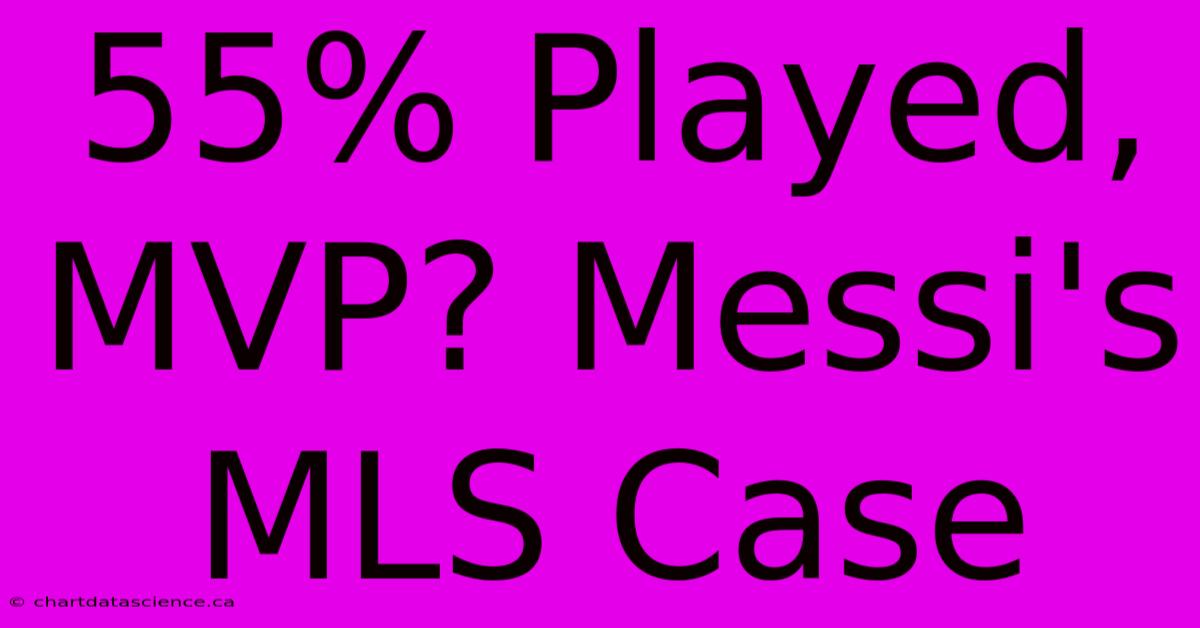 55% Played, MVP? Messi's MLS Case