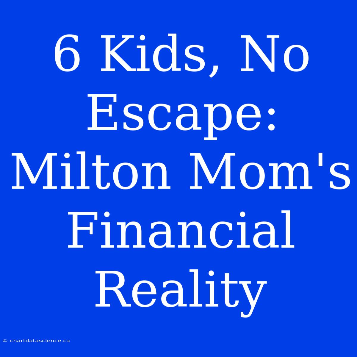 6 Kids, No Escape: Milton Mom's Financial Reality