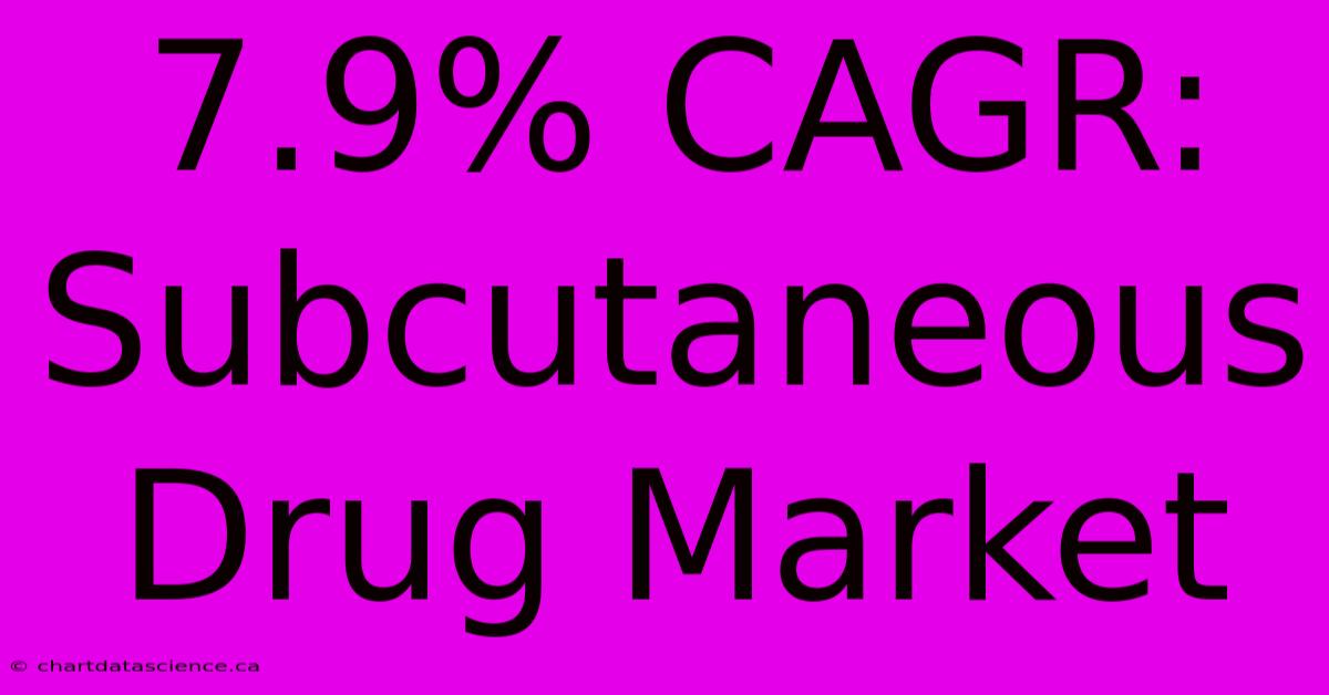 7.9% CAGR: Subcutaneous Drug Market