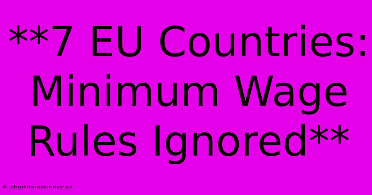 **7 EU Countries: Minimum Wage Rules Ignored**