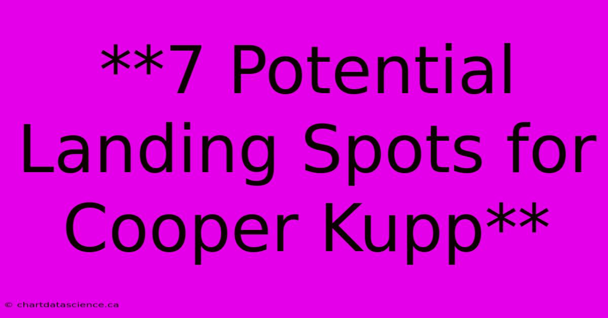 **7 Potential Landing Spots For Cooper Kupp**