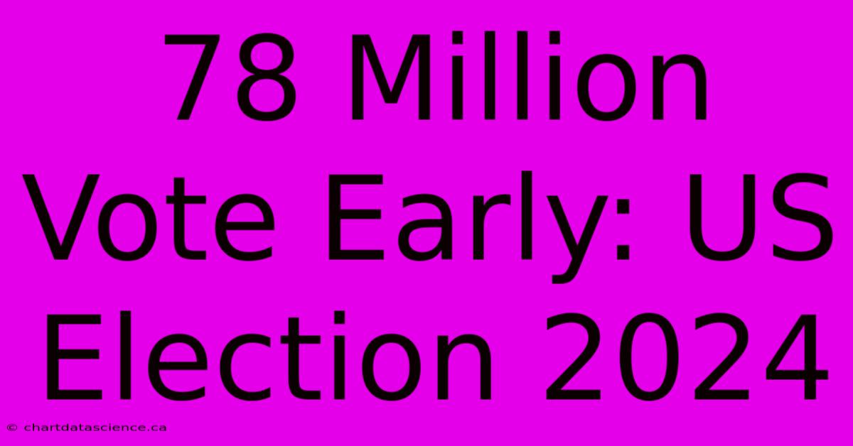 78 Million Vote Early: US Election 2024