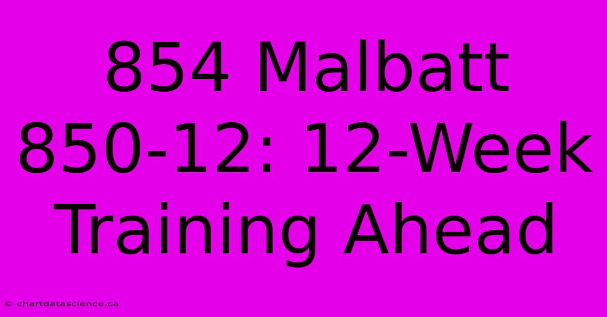 854 Malbatt 850-12: 12-Week Training Ahead