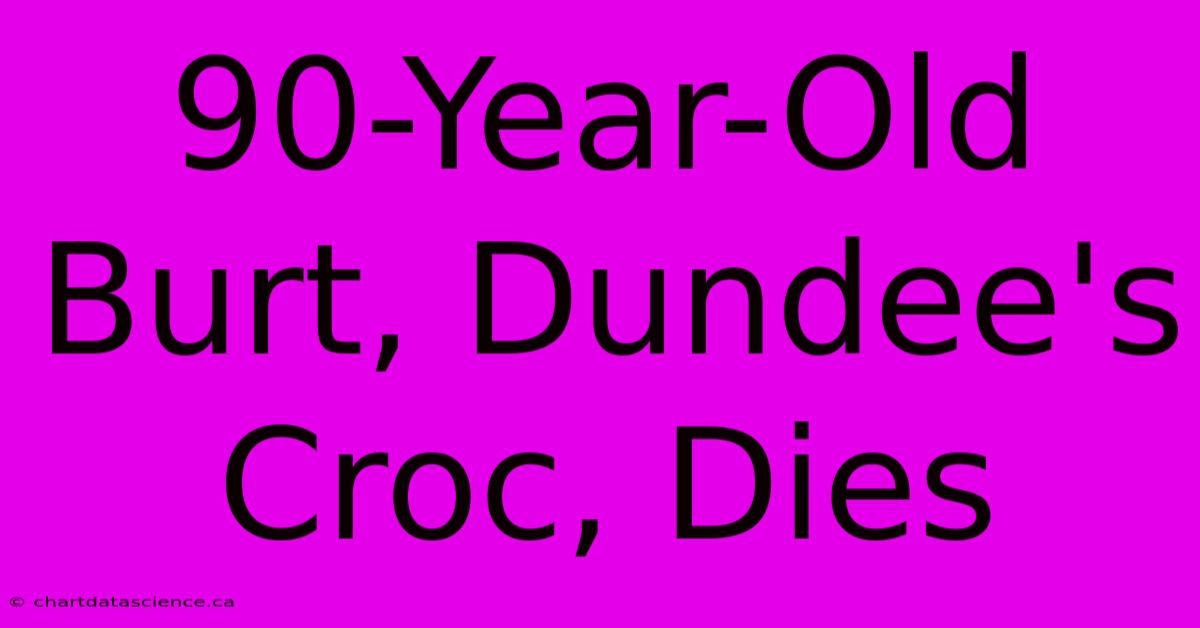 90-Year-Old Burt, Dundee's Croc, Dies