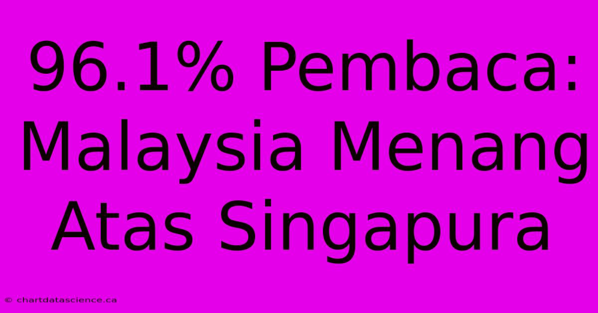 96.1% Pembaca: Malaysia Menang Atas Singapura