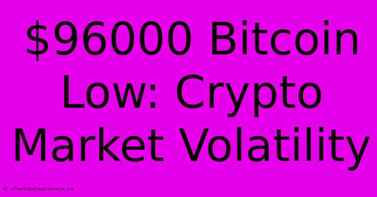 $96000 Bitcoin Low: Crypto Market Volatility