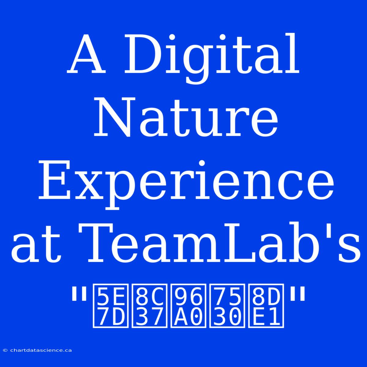 A Digital Nature Experience At TeamLab's 