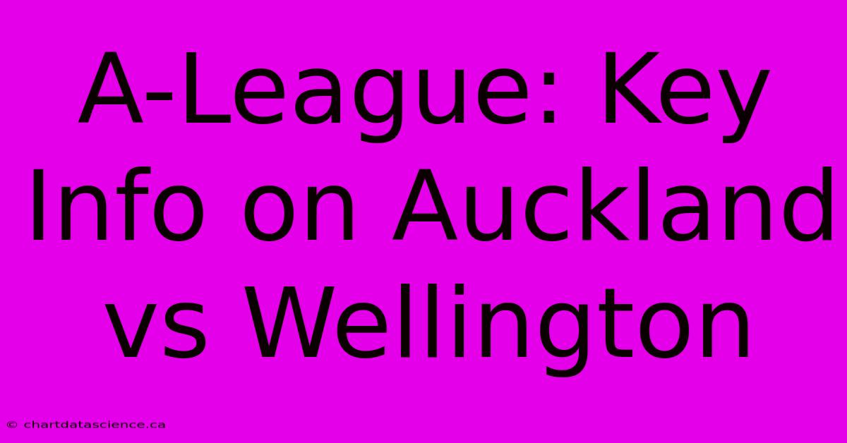 A-League: Key Info On Auckland Vs Wellington