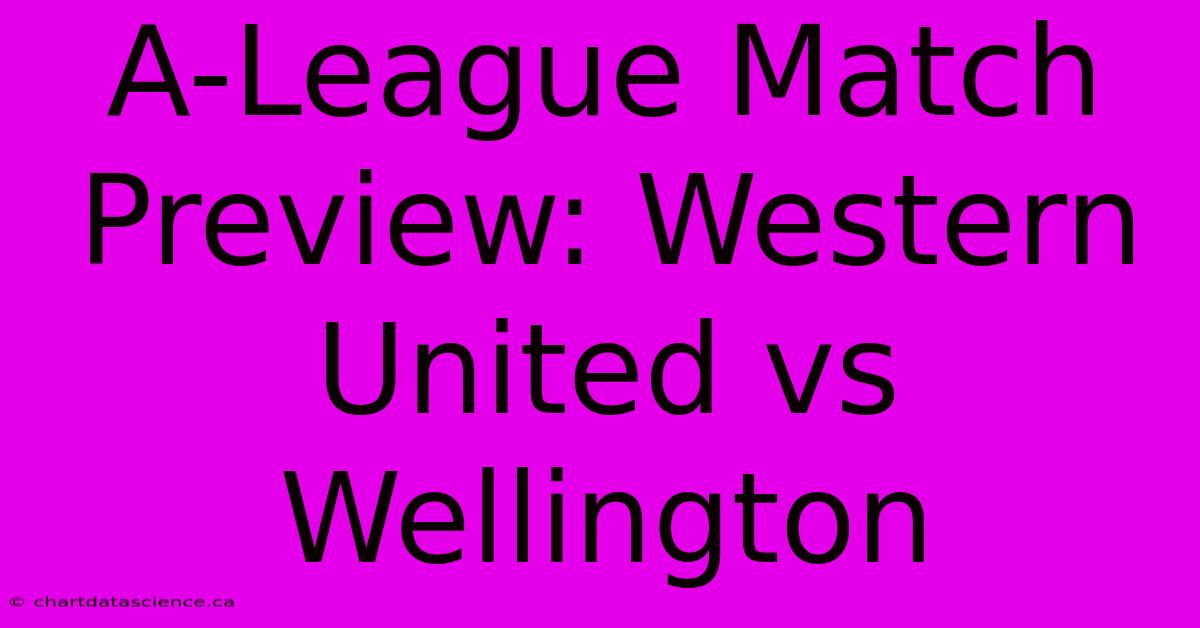 A-League Match Preview: Western United Vs Wellington