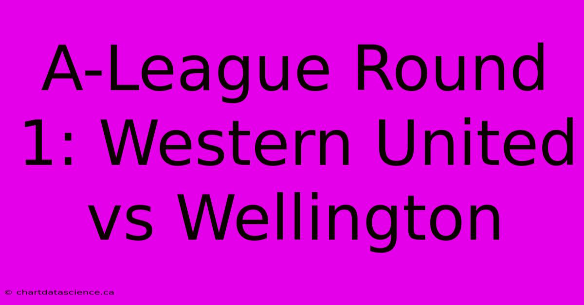 A-League Round 1: Western United Vs Wellington