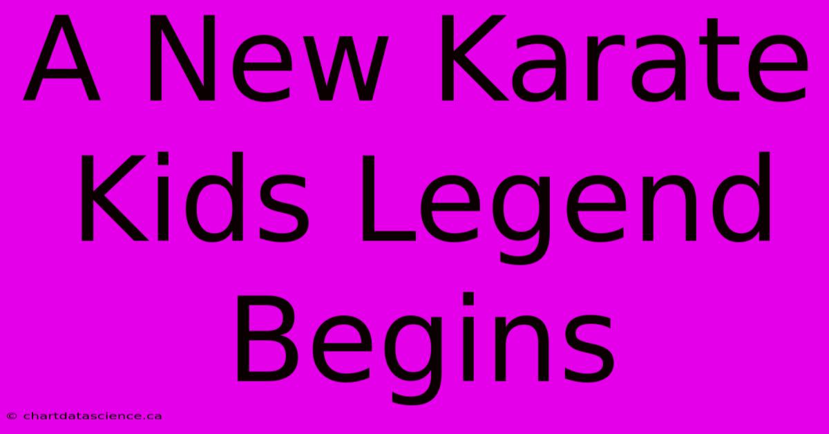 A New Karate Kids Legend Begins