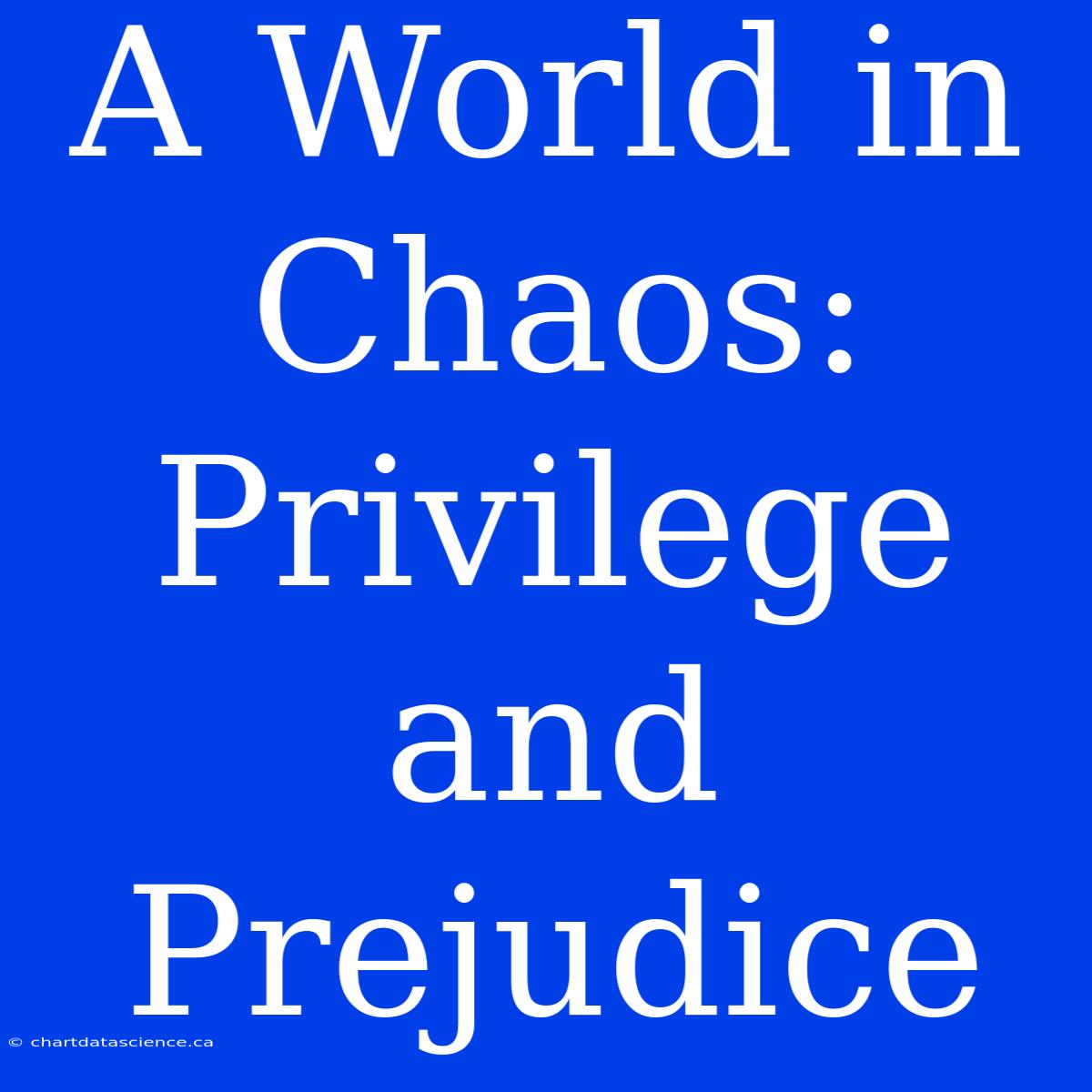 A World In Chaos: Privilege And Prejudice